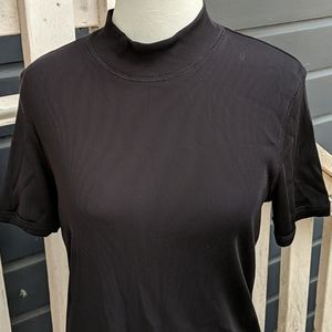 Wood Wood Ribbed Short-sleeve Turtleneck Shirt